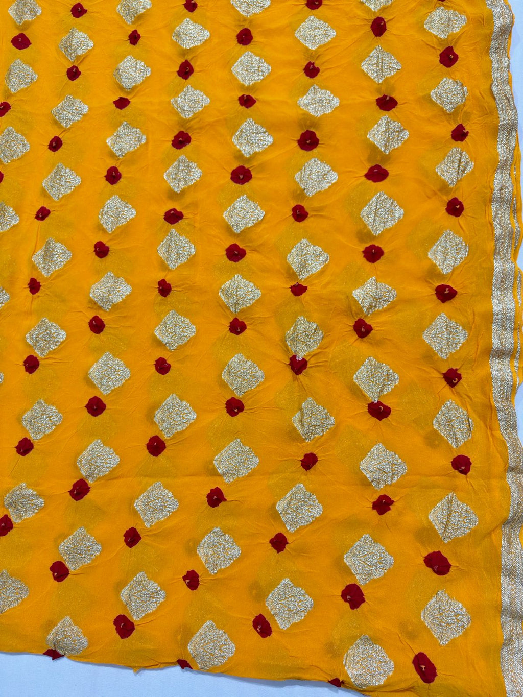 Viscose Georgette Bandej Hand Zari Woven Best Quality Saree With Blouse BFSMJ135