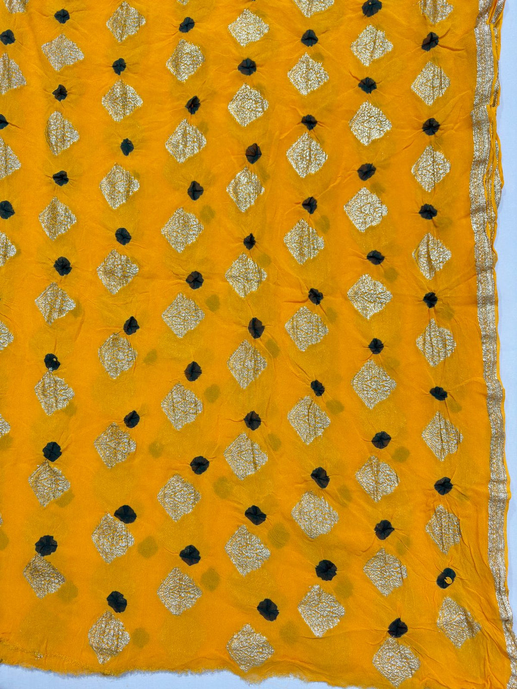 Viscose Georgette Bandej Hand Zari Woven Best Quality Saree With Blouse BFSMJ136