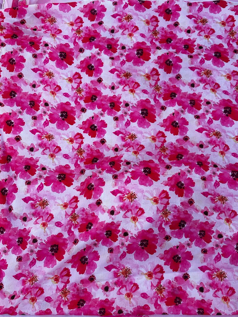 Crep Silk Cut Work Less, Gotta Jaal and Sequence Work Best Quality Saree With Blouse BFSMJ107