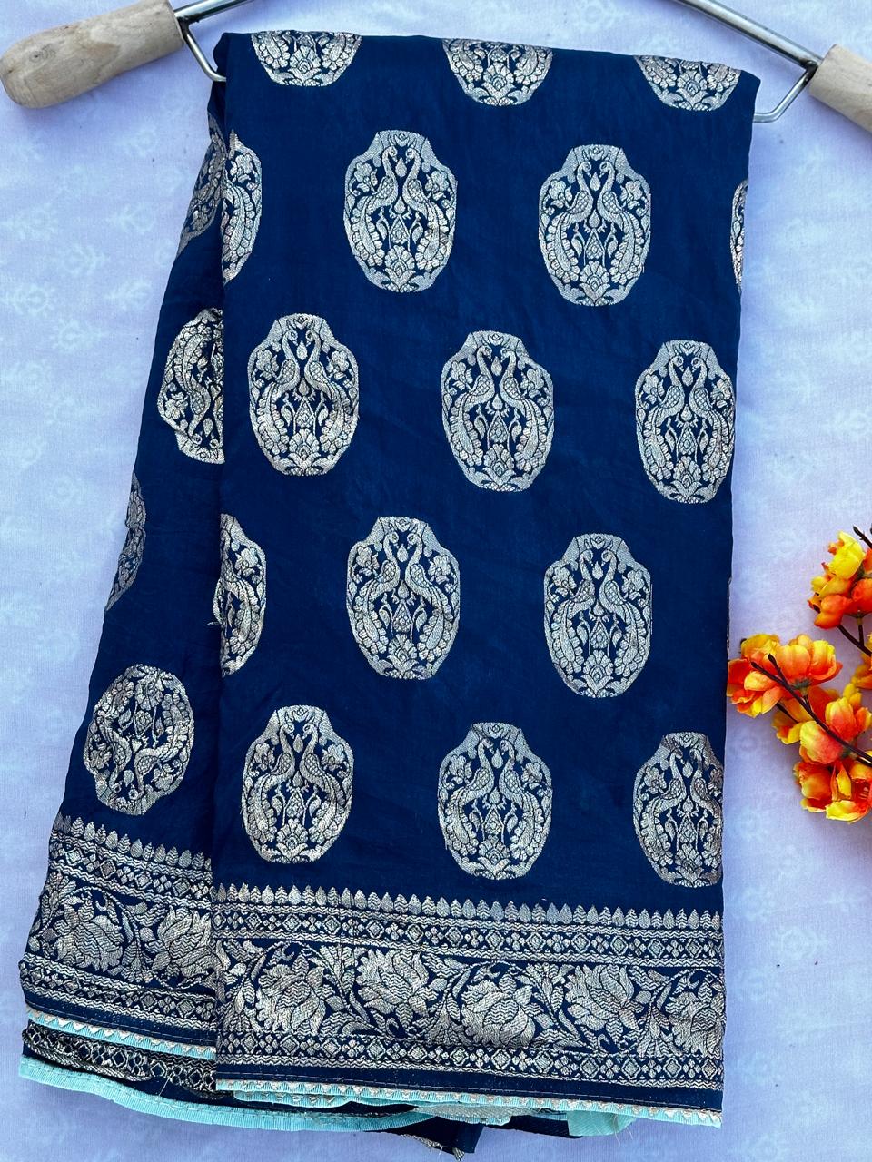 Dolla Silk Saree Hand Woven Zari Work Best Quality Saree With Blouse BFSLB19