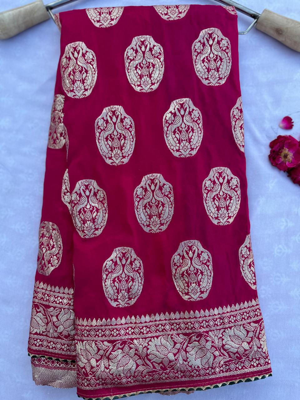 Dolla Silk Hand Woven Zari Work Best Quality Saree With Blouse BFSLB23