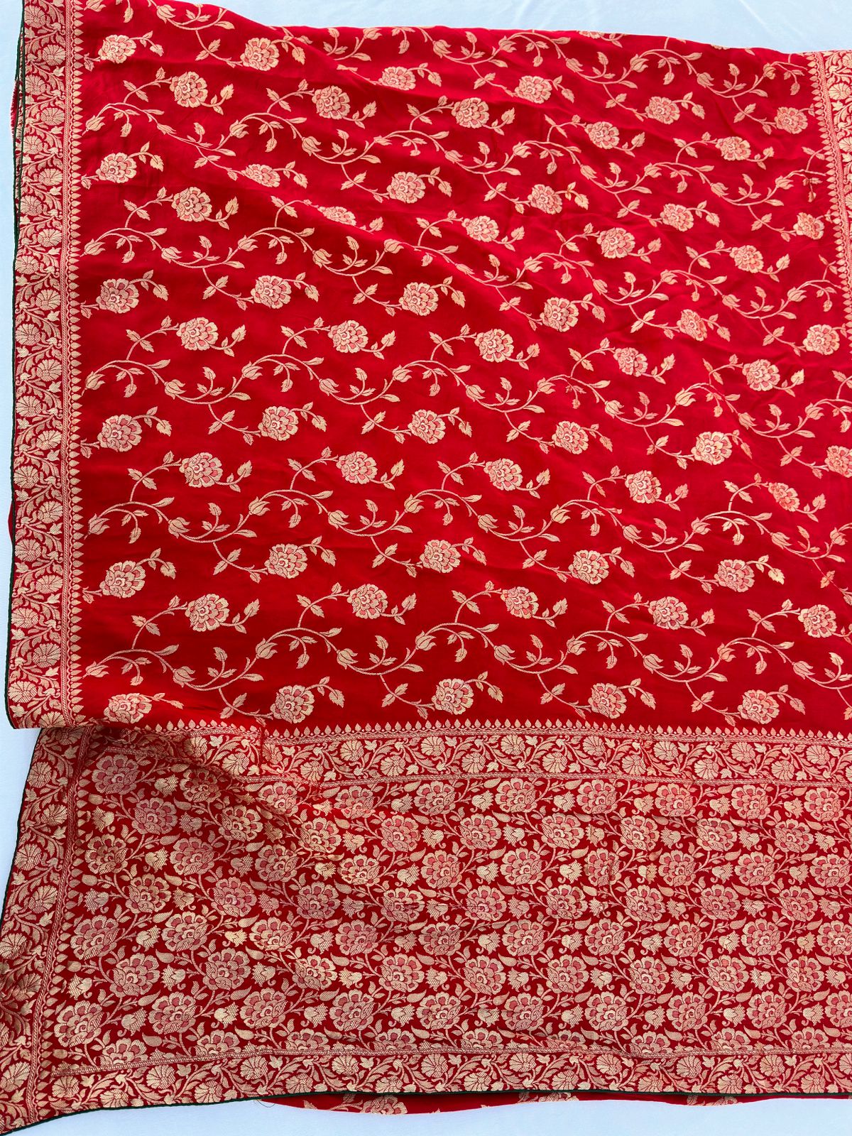 Pure Dolla Silk Hand Khaddi Work Treditional Banarasi Best Quality Saree With Blouse BFSMJ140