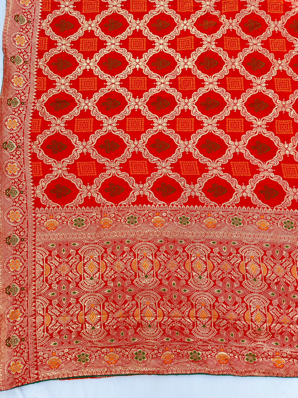 Dolla Silk Barik Rai Bandej Traditional  Chunri With Zari Work Best Quality Saree With Blouse BFSMJ142