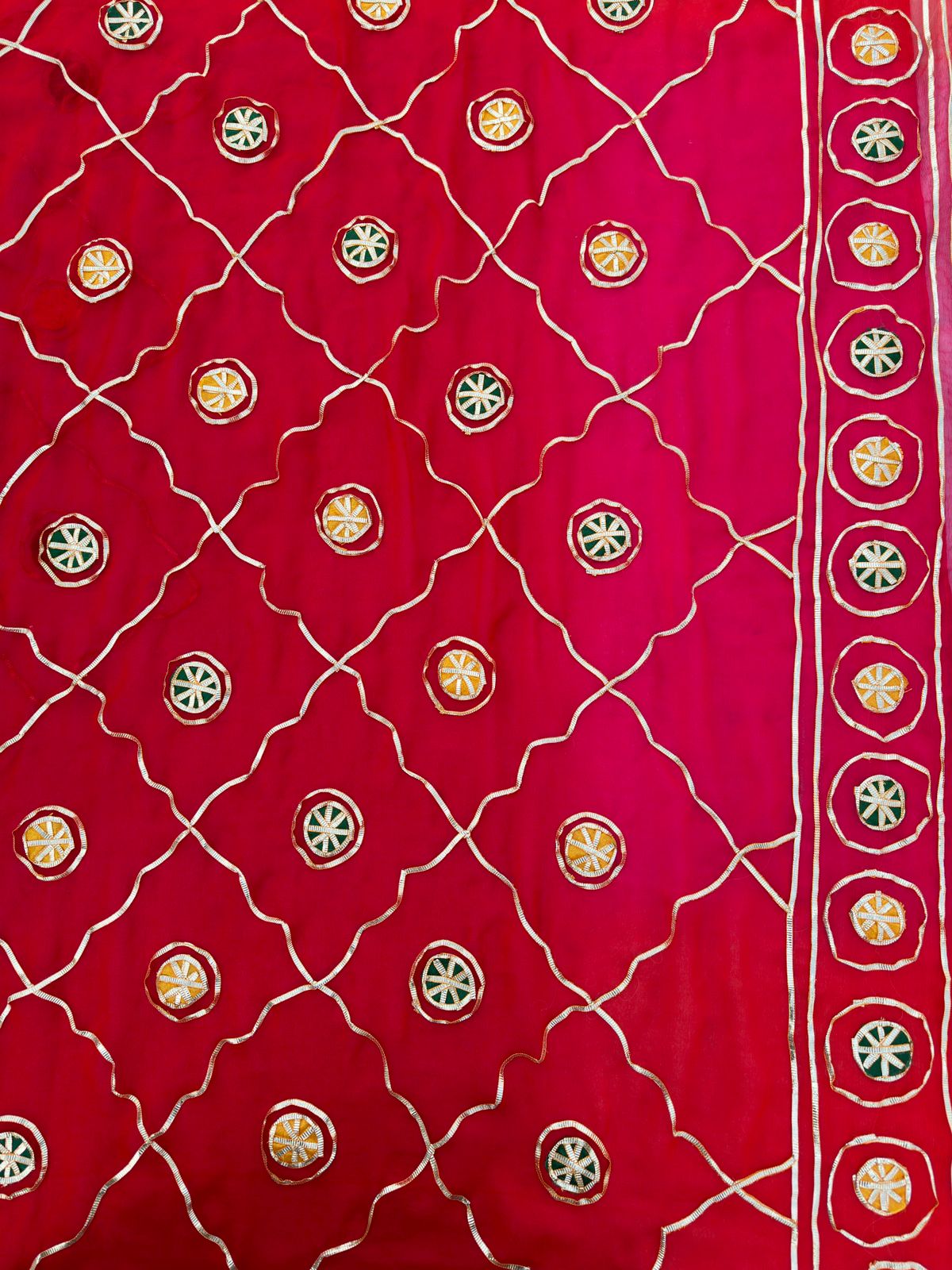 Pure Chiffon Tei Die Gotta Patti Work Best Quality Saree With Contrast Blouse BFSMJ144