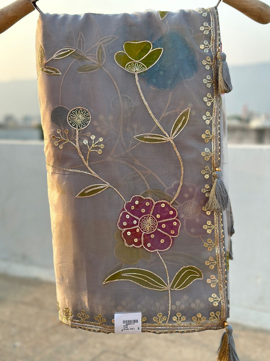 Organza Silk Gotta Patti Hand Work Best Quality Saree With Blouse BFSMJ108