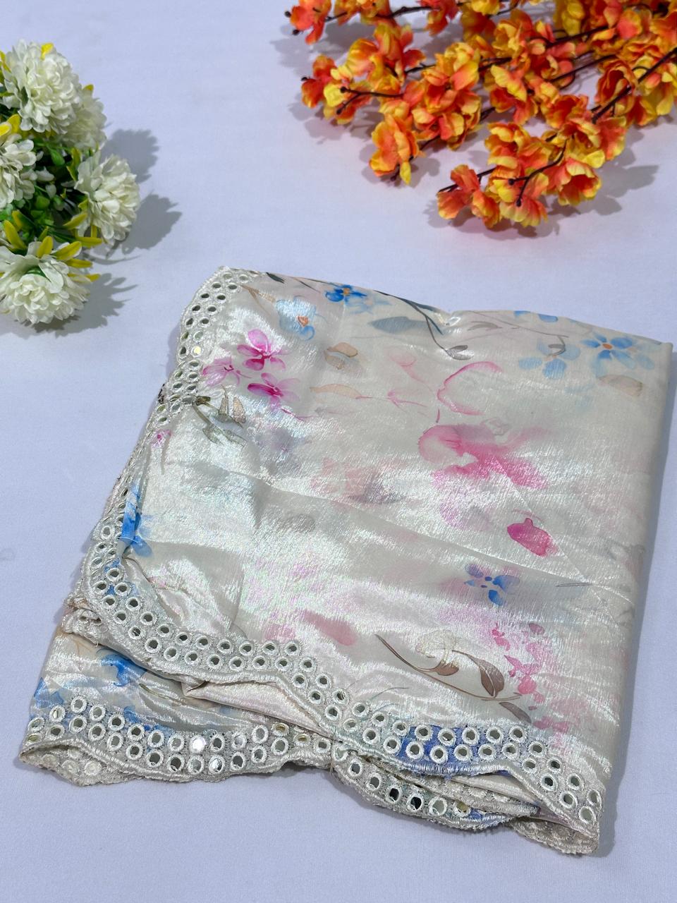 Crape Silk Digital Print Saree - BFSLA47