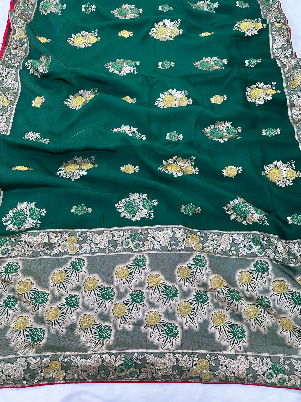 Pure Dolla Silk Hand Woven Zari Work Best Quality Saree With Blouse BFSMJ125