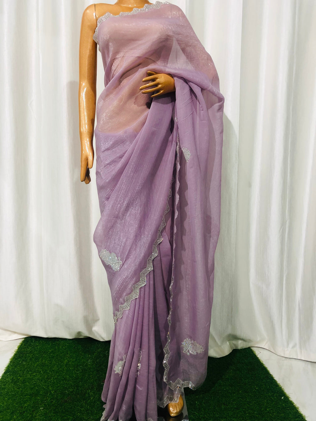 Jimmy Choo Hand Work Lace Party Wear Saree - BFSLA51