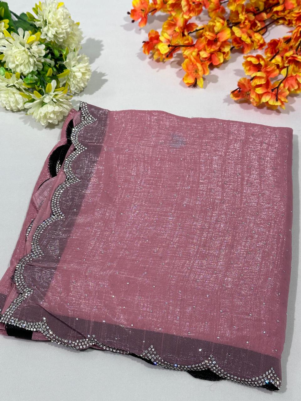 Jimmy Choo Hand Work Lace Party Wear Saree - BFSLA49