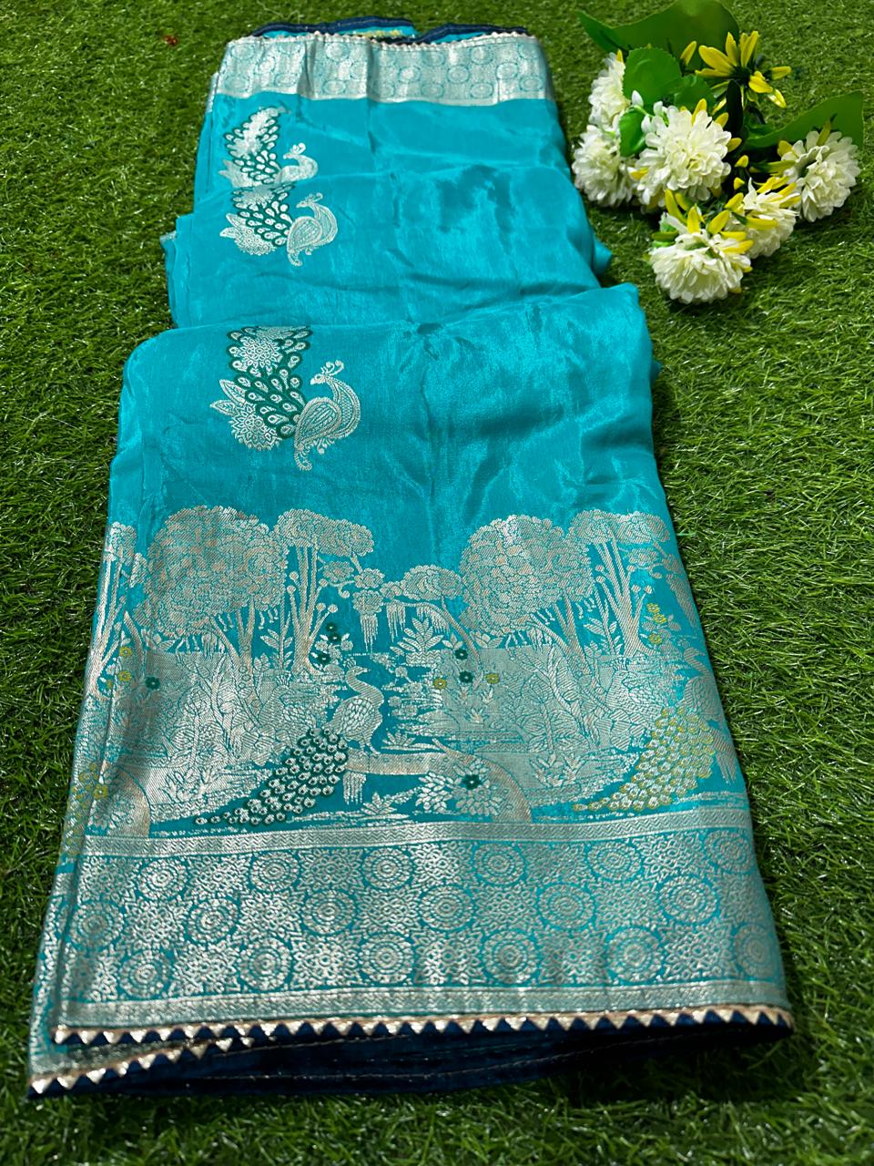 Pure Dolla Silk Banarasi Zari Work Best Quality Saree With Blouse  - BFSLB13