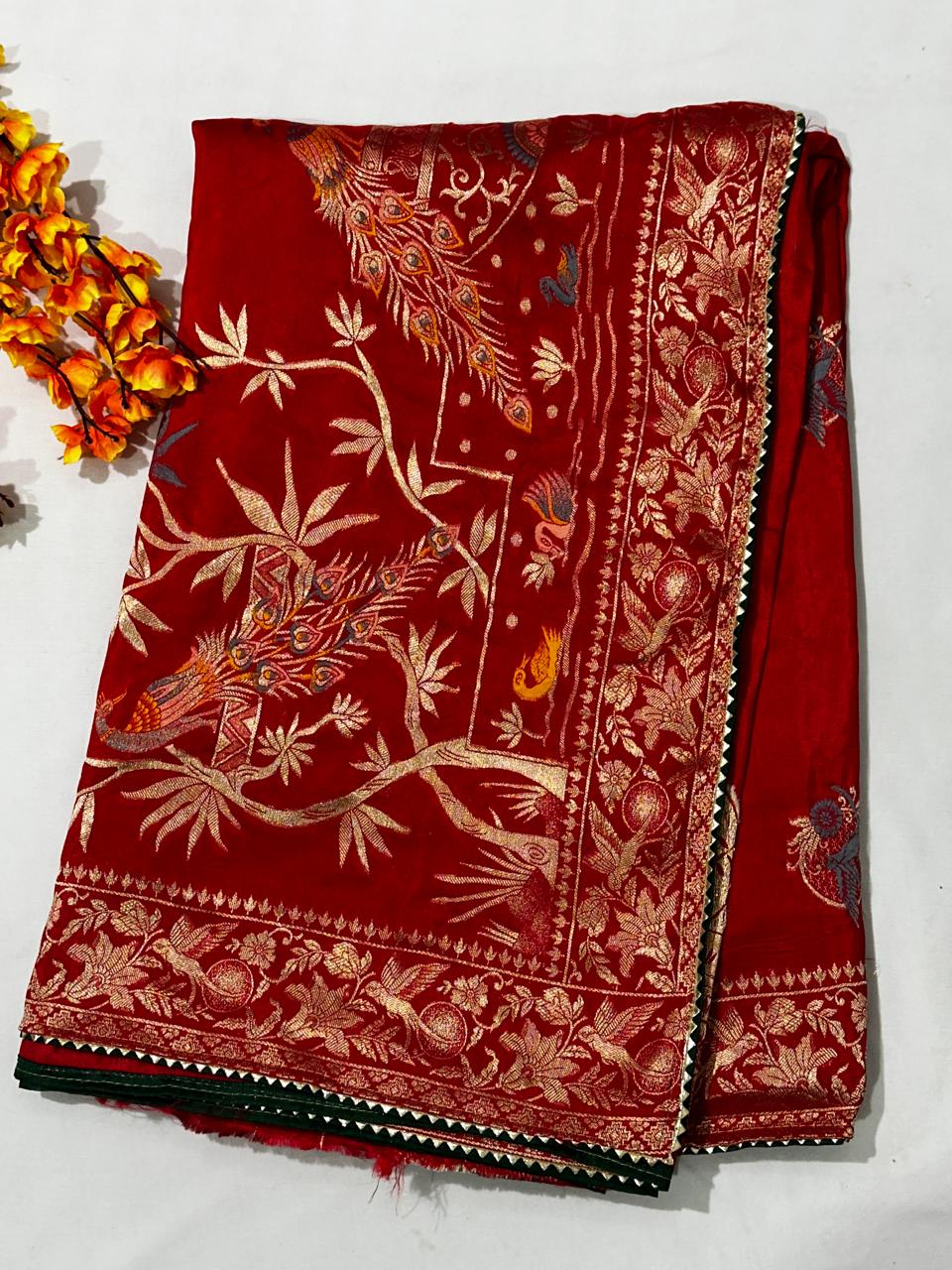 Pure Dolls Silk Banarasi Best Quality Saree With Blouse  - BFSLB7