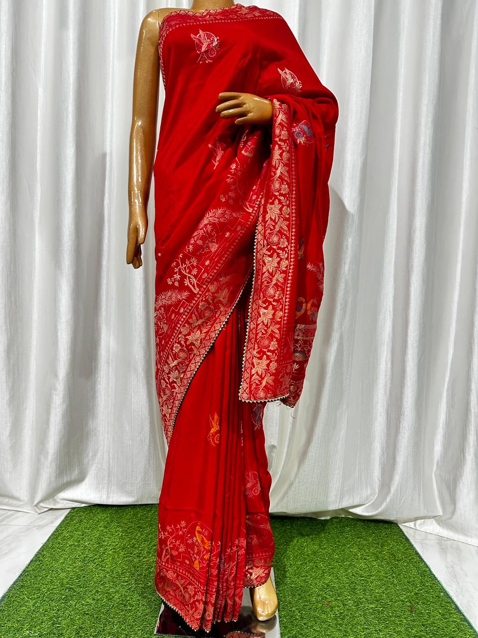 Pure Dolls Silk Banarasi Best Quality Saree With Blouse  - BFSLB7