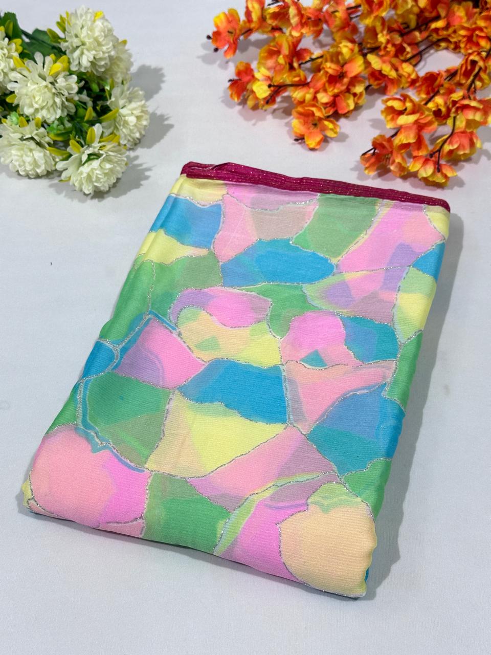 Moss Printed Saree - BFSLA97