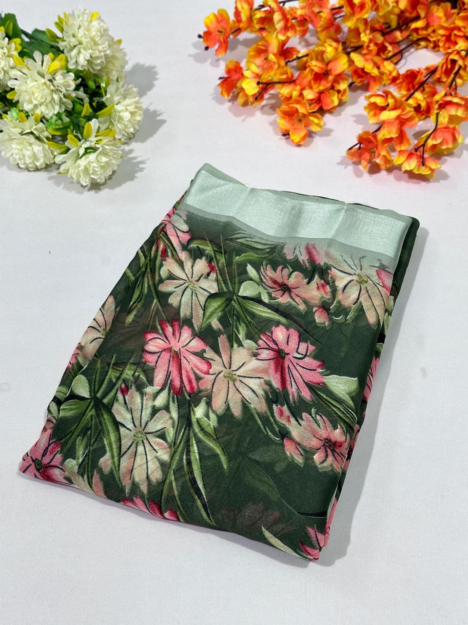 Best Quality Printed Georgette Saree - BFSLA71