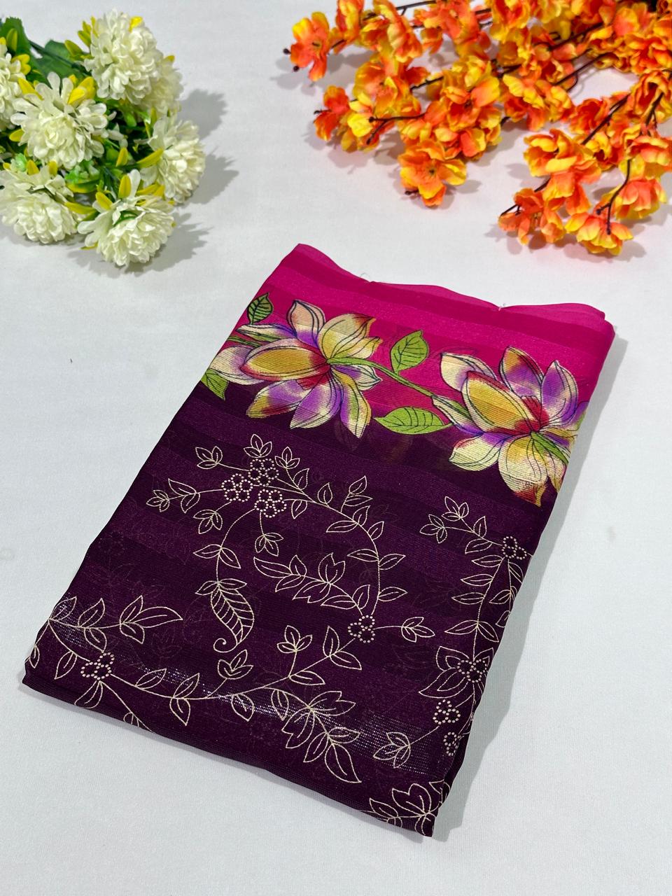 Best Quality Printed Georgette Saree - BFSLA75