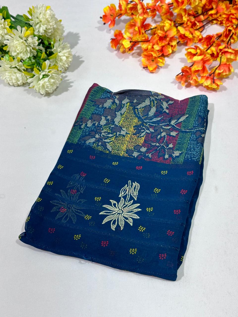 Best Quality Printed Georgette Saree - BFSLA78