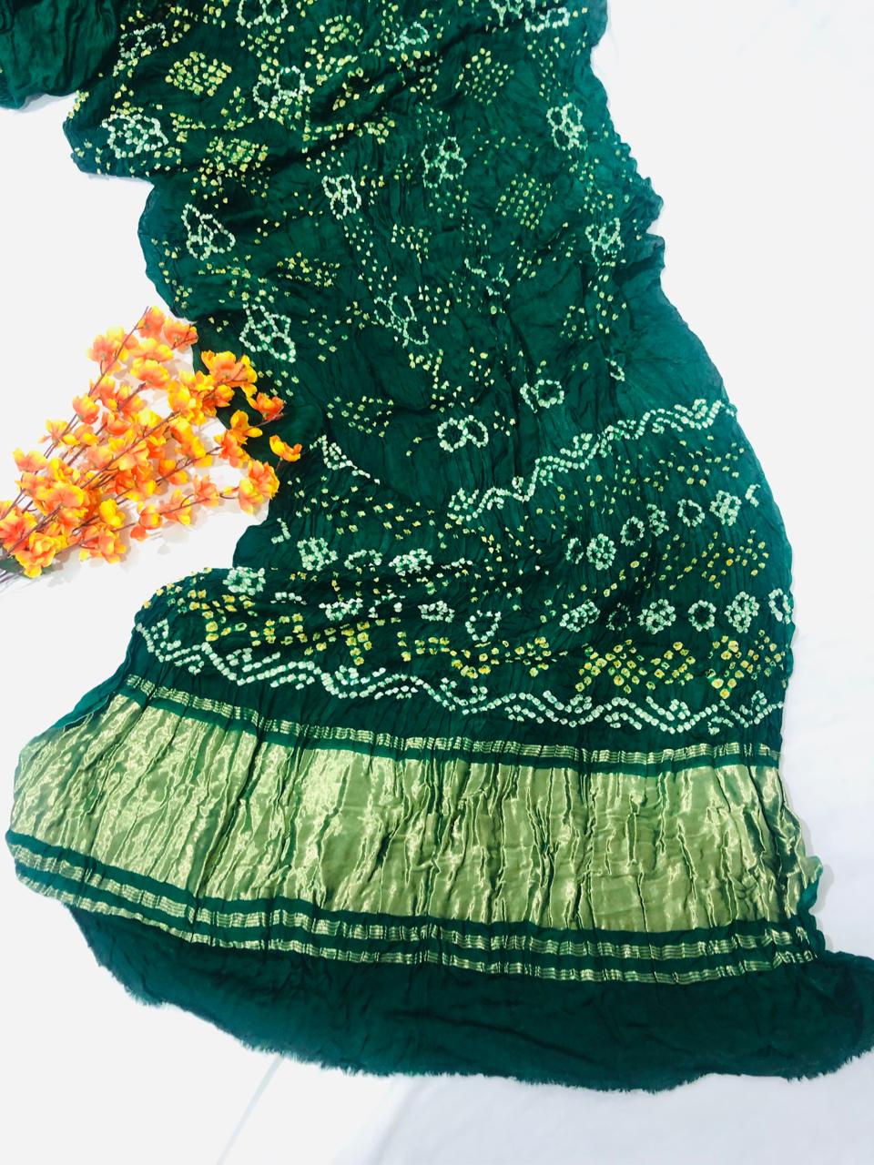 Pure Gajji Silk Bhandni Saree - BFSLA106