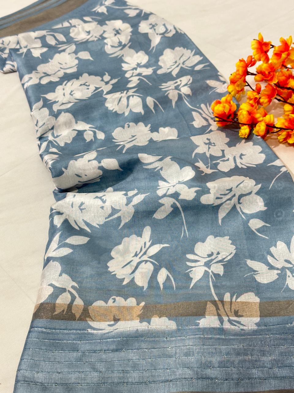 Cotton Printed Saree - BFSLA36