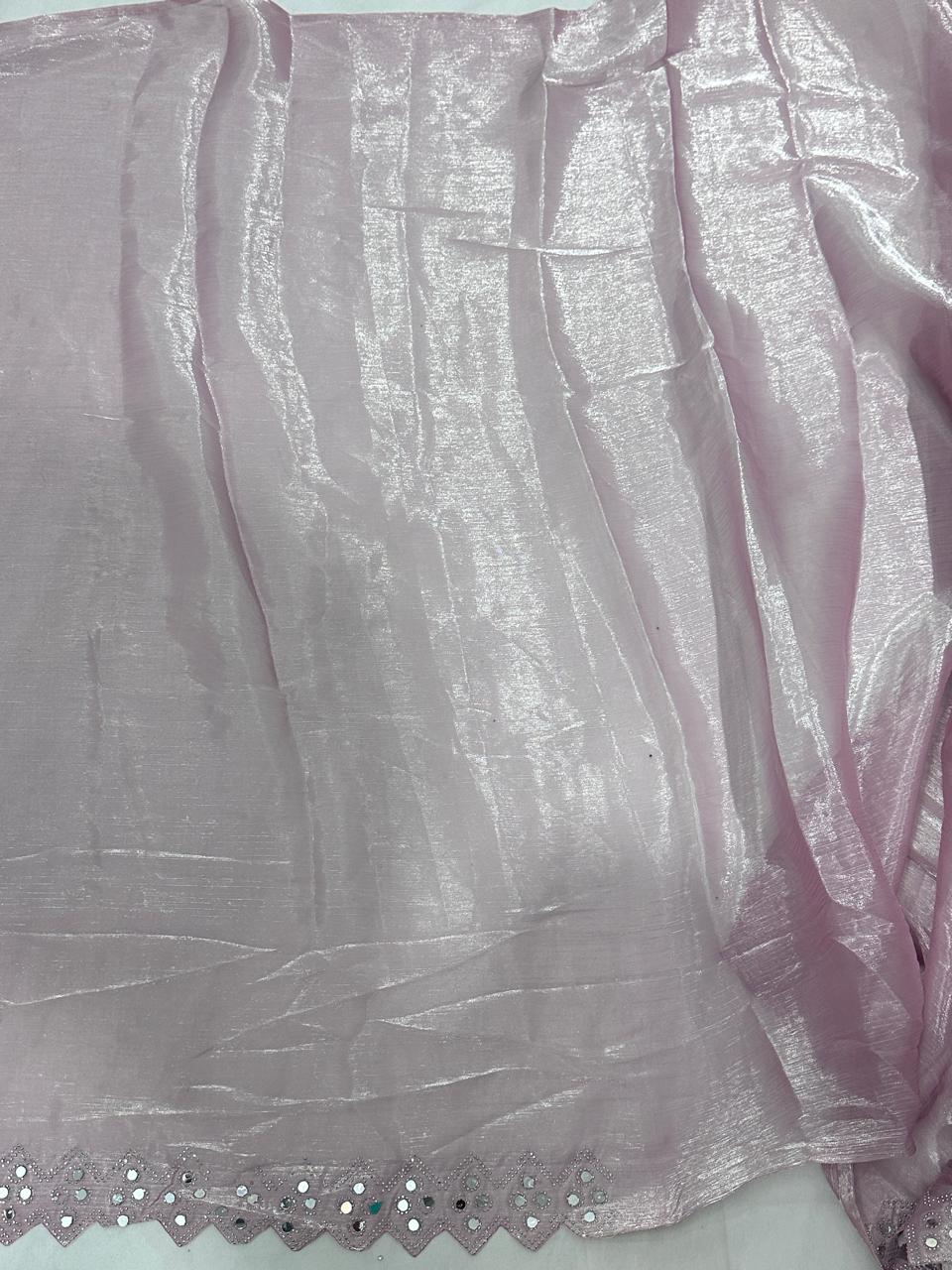 Jimmy Choo Hand Work Lace Party Wear Saree - BFSLA57