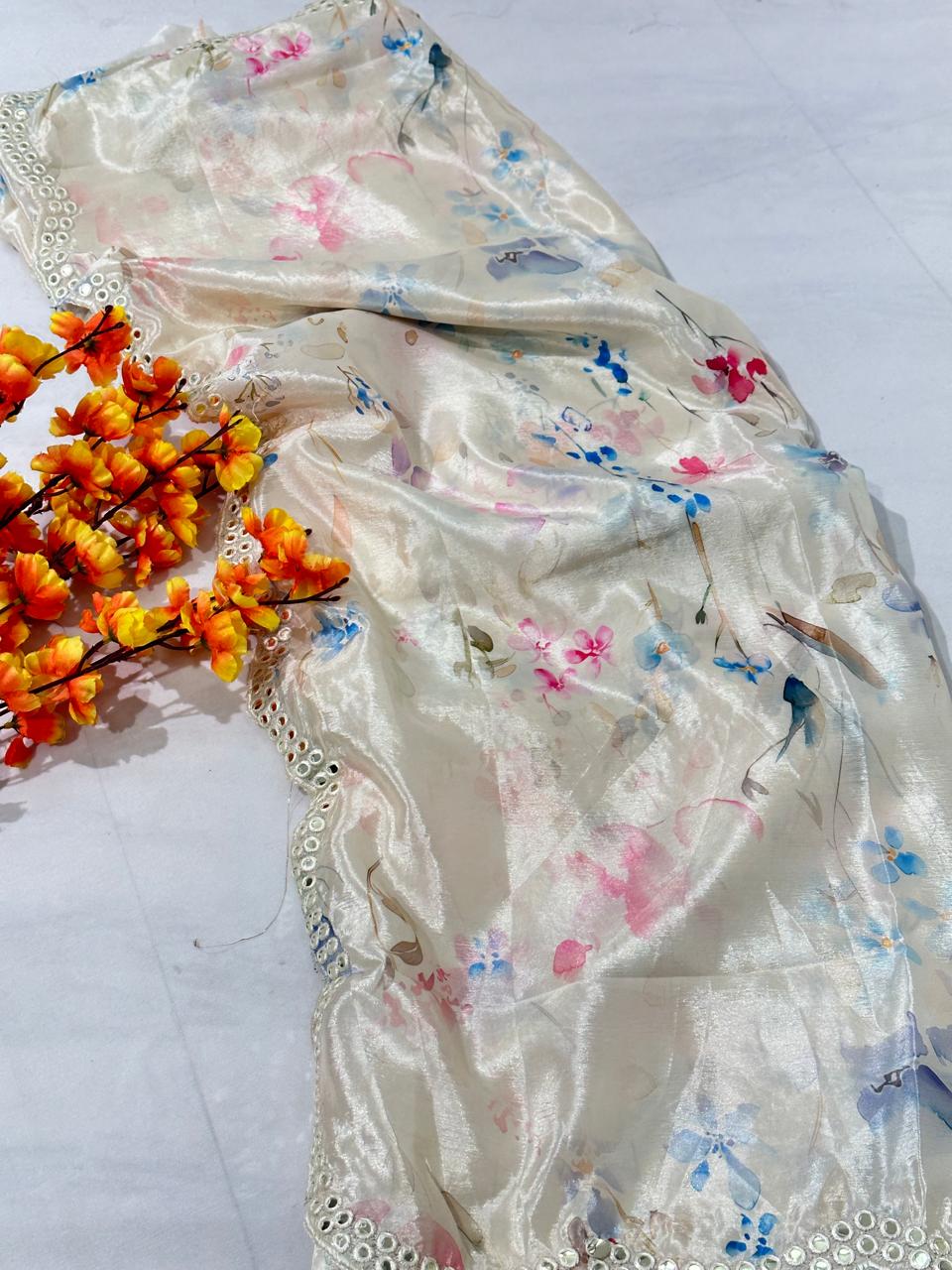 Crape Silk Digital Print Saree - BFSLA47