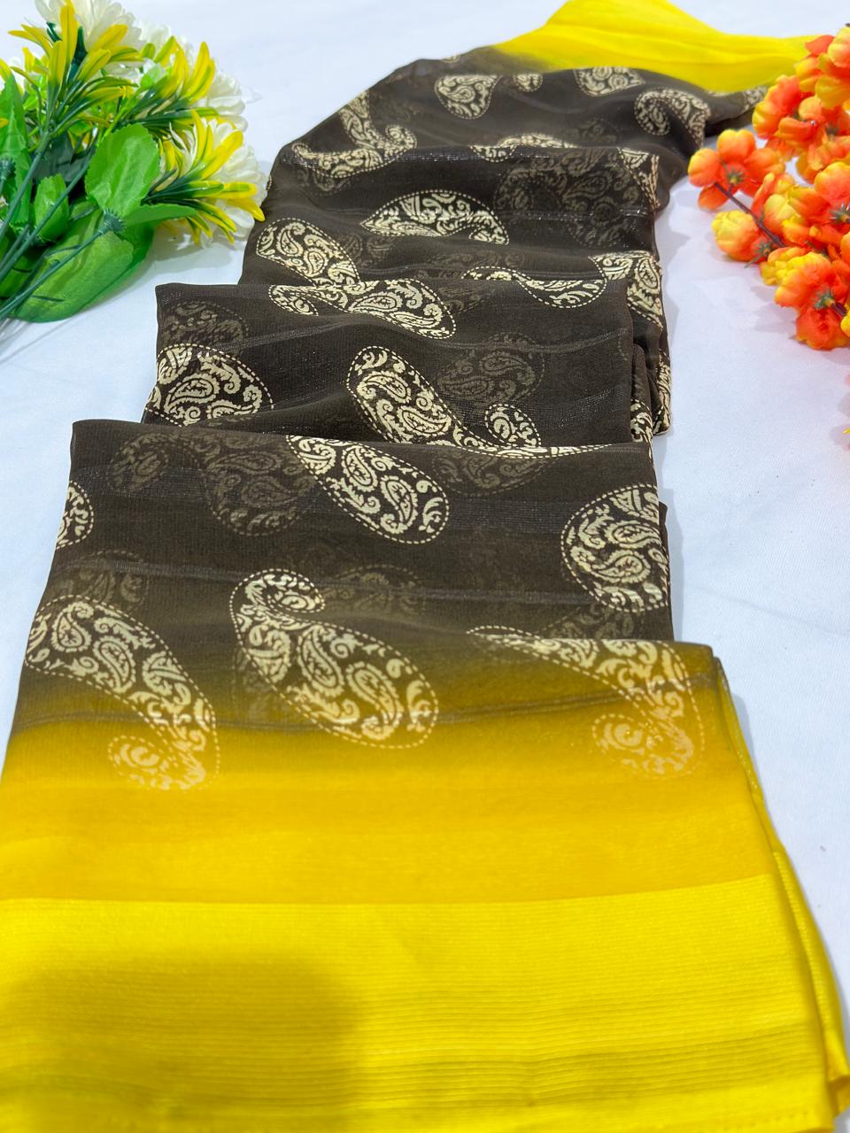 Best Quality Printed Georgette Saree - BFSLA80