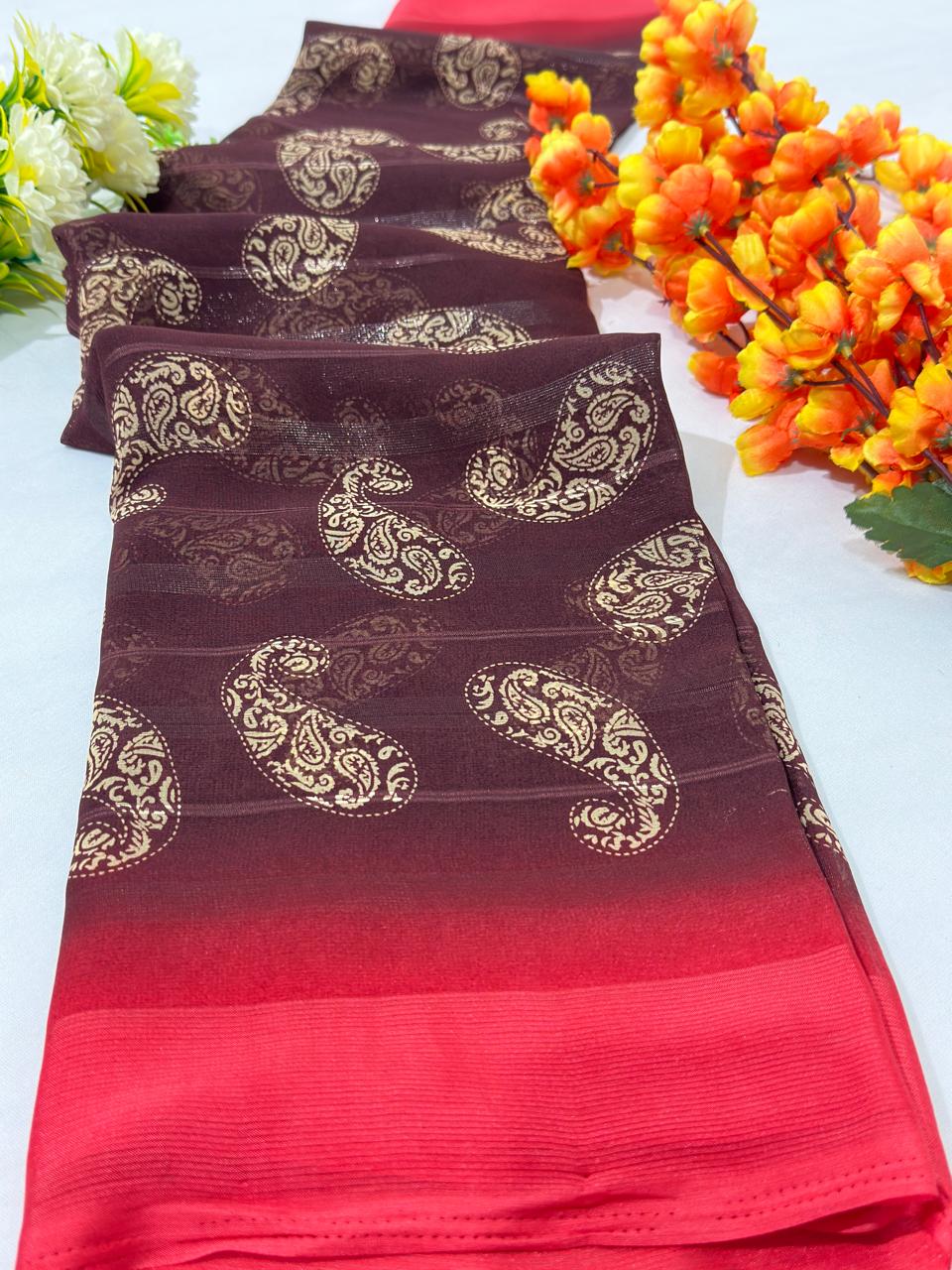 Best Quality Printed Georgette Saree - BFSLA81