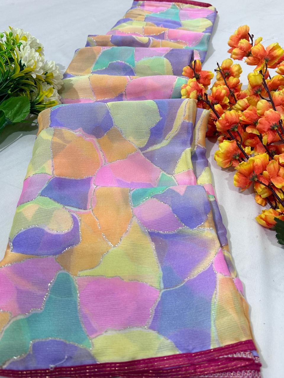 Moss Printed Saree - BFSLA96