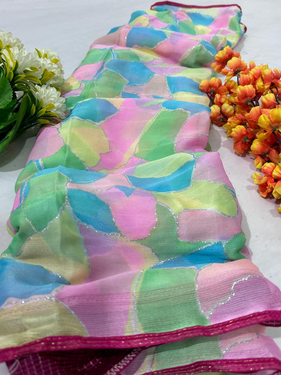 Moss Printed Saree - BFSLA97