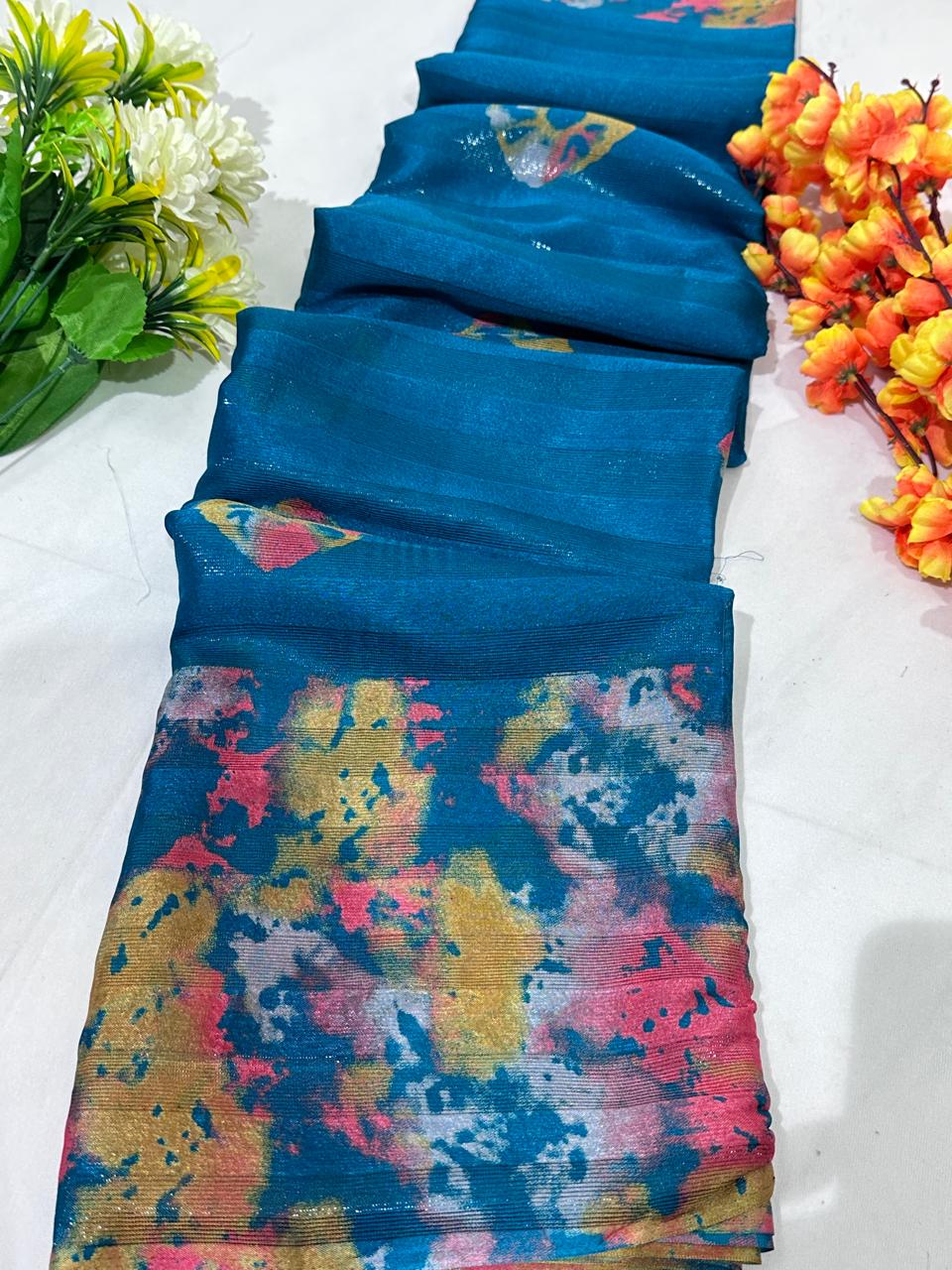 Best Quality Printed Georgette Saree - BFSLA83