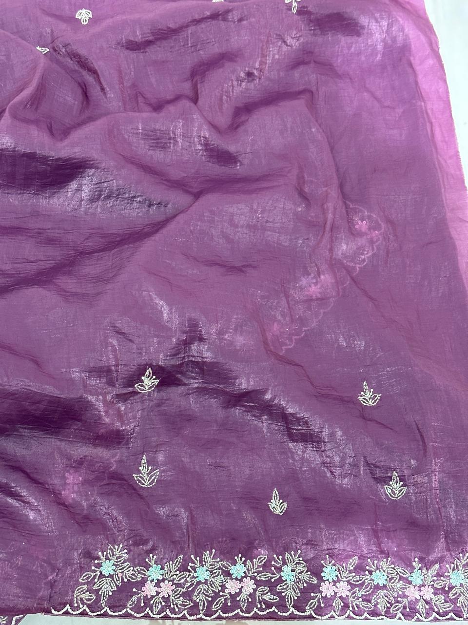 Kurdana Hand Work HO Silk Saree - BFSLA93