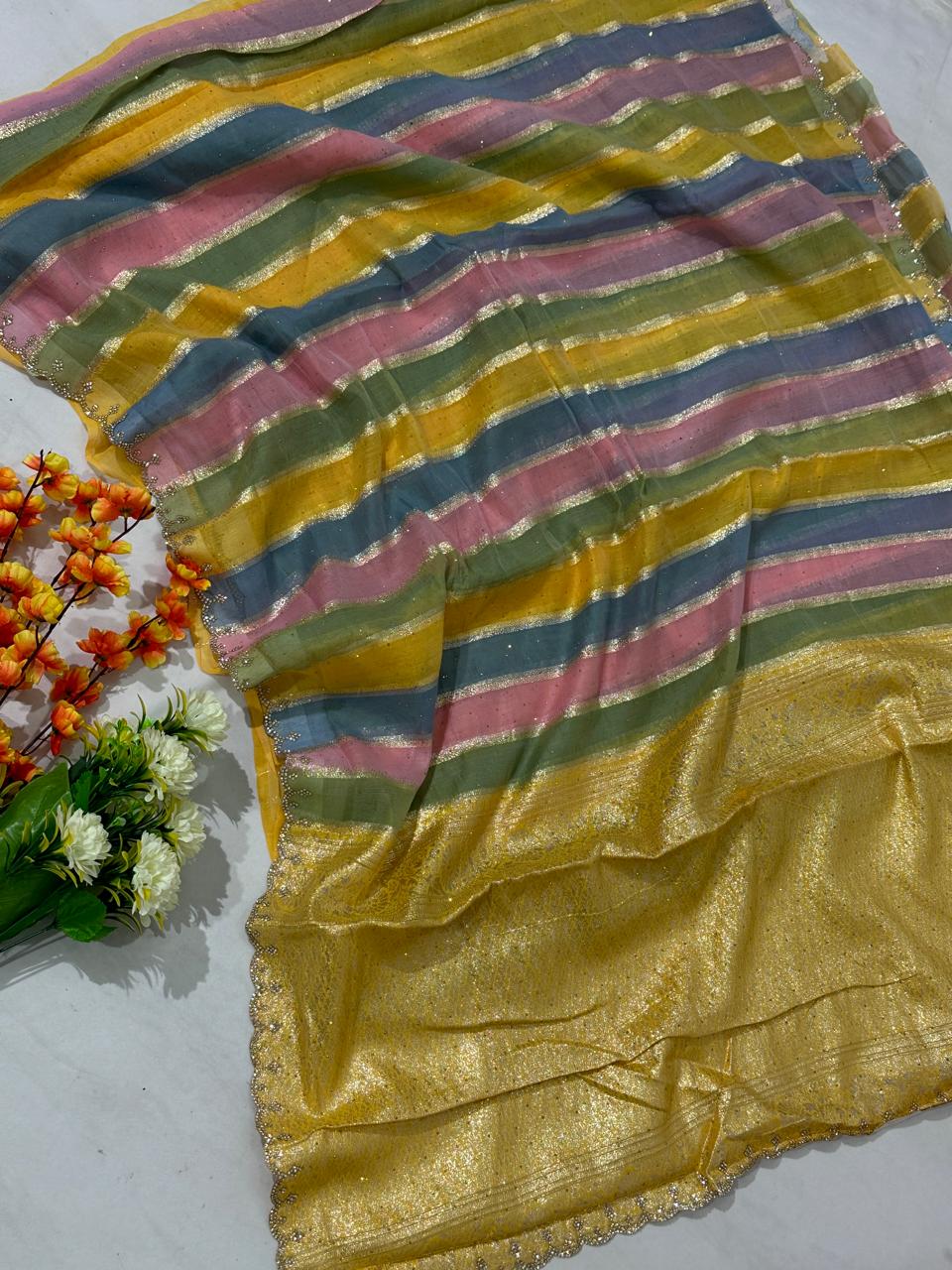 Rainbow Cotton Saree - BFSLA103