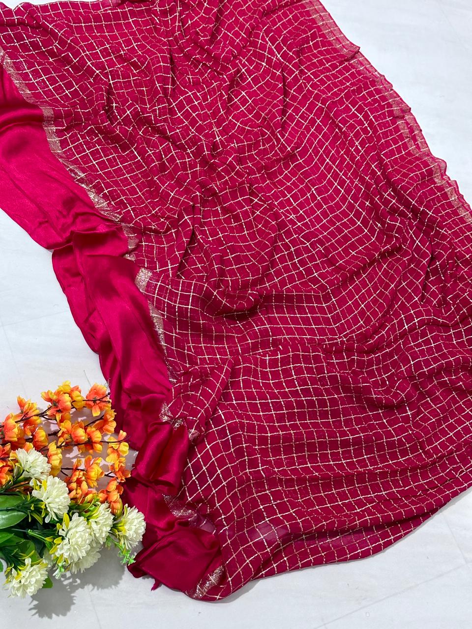 Viscose Geometric Saree - BFSLA68