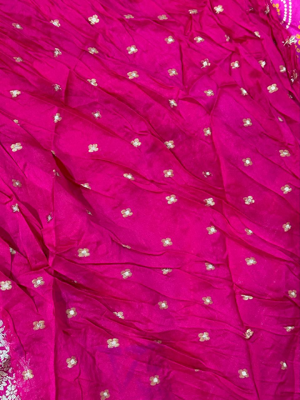 Dolla Silk Bandhej Saree - BFSLA90