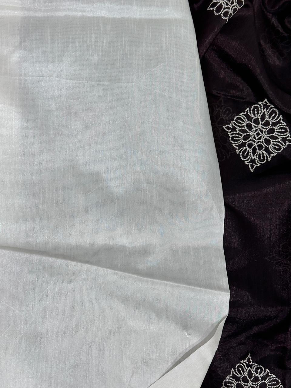 Synthetic Cotton Embroidery Saree - BFSLA30