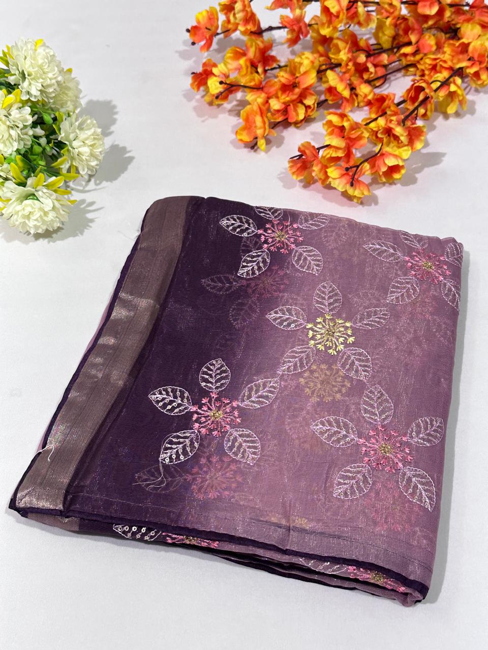 Synthetic Cotton Embroidery Saree - BFSLA29