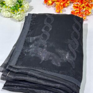 Black Jimmy Choo Sequin Work Saree
