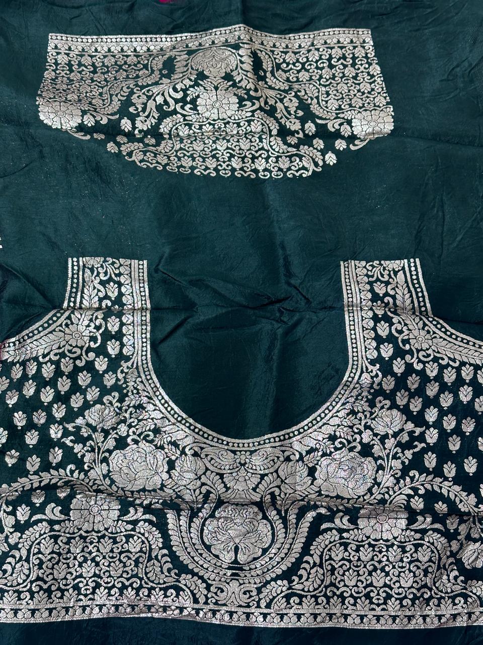 Rani Pink HO Silk Hand Work Saree