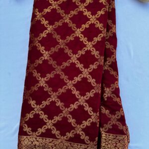 Luxurious Wine Garchola Silk Saree