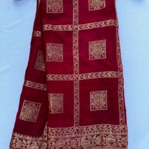 Exquisite Wine Garchola Saree