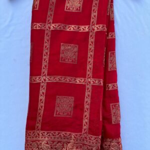 Exquisite Red Garchola Saree