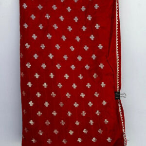 Red Pure Dola Silk Sequence Work Saree with Blouse