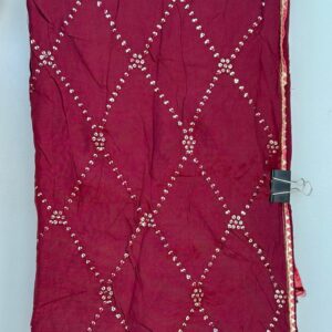 Wine Pure Dola Silk Sequence Thread Work Saree